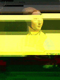 loretoriveros art glitchart painting davinci GIF