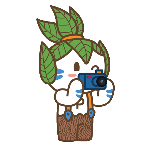 Pandooin giphyupload selfie mascot portrait Sticker