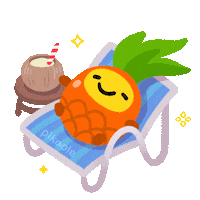 Summer Sunbathing Sticker by pikaole
