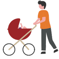 Stroller Babysitting Sticker by Minijob-Zentrale