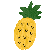 Fruit Pineapple Sticker by Aviva Atri