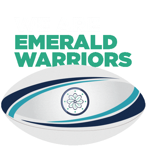 Rugby Teal Sticker by Emerald Warriors RFC