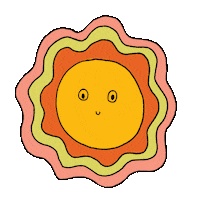 innerpeach happy rainbow retro nature Sticker