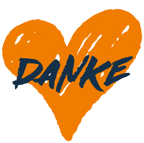 Heart Thanks Sticker by CREA Werbeagentur