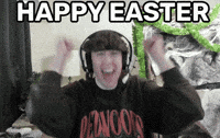 Excited Easter Bunny GIF
