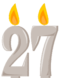 Birthday Flickering Sticker