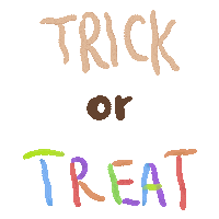 Greeting Trick Or Treat Sticker