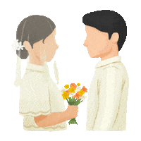 Wedding Couple Sticker by EN Barong Filipino