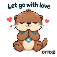 Let Go Love Sticker by Otto the Otter by GleeSpace