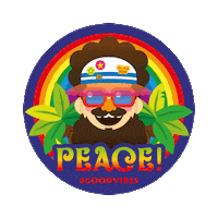 Solaris100 kawaii peace good vibes solaris100 Sticker