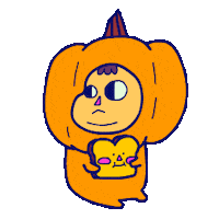 Trick Or Treat Eating Sticker by Katharine Kow