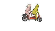 BalazsBorbala happy bike cycling sezlony Sticker