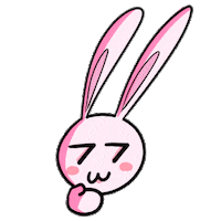 Juan3A cartoon pink bunny vt Sticker