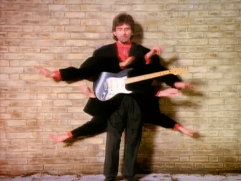 Guitarrist George Harrison GIF