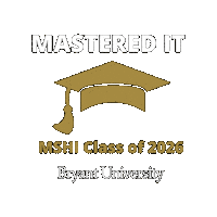 Bryant Bulldogs Graduation Sticker by Bryant Graduate Programs
