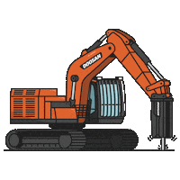 Machine Construction Sticker by Doosan Infracore