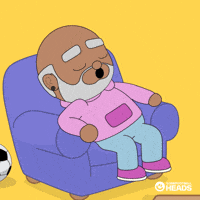 Bored Old Man GIF by OneFootball Heads