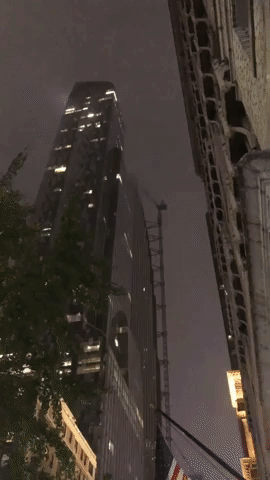 NYPD Warns of Falling Debris as Crane Spins from Skyscraper in Midtown Manhattan