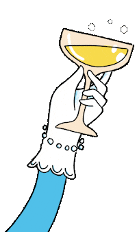 Champagne Krot Sticker by Helga Valdis   #krotdagsins