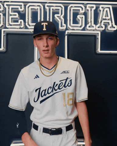 Georgia Tech Baseball GIF by Georgia Tech Yellow Jackets