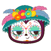 day of the dead smile Sticker by Matucha