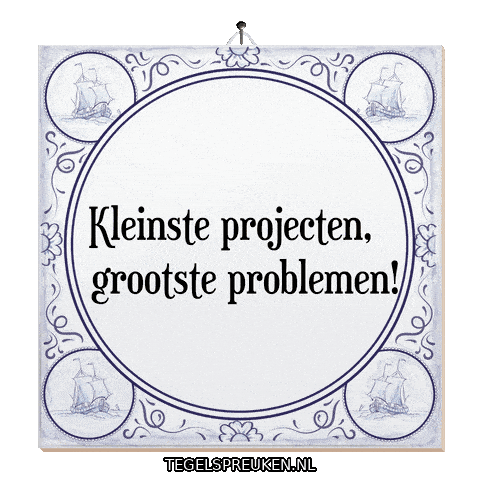 Humor Doorzetten Sticker by Tegelspreuken.nl