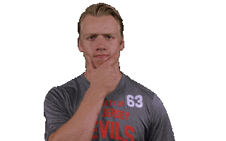 jesper bratt thinking Sticker by New Jersey Devils