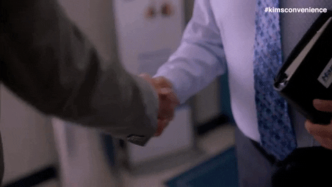 Andrew Phung Handshake GIF by Kim's Convenience