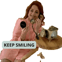 Telephone Smiling Sticker by Make-Up Groothandel/Bellapierre