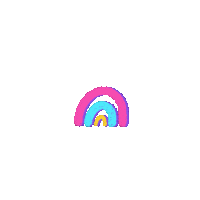 yetitia heart rainbow new post bubble Sticker