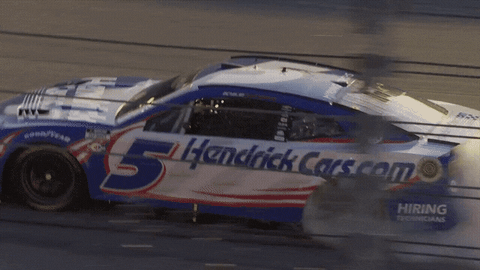Kyle Larson Burnout GIF by NASCAR