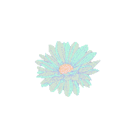 Oililyworld blue flower green flowers Sticker