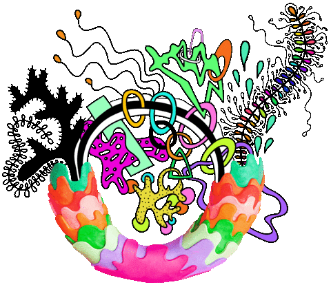 Totally Insane Rainbow Sticker by Sarah The Palmer