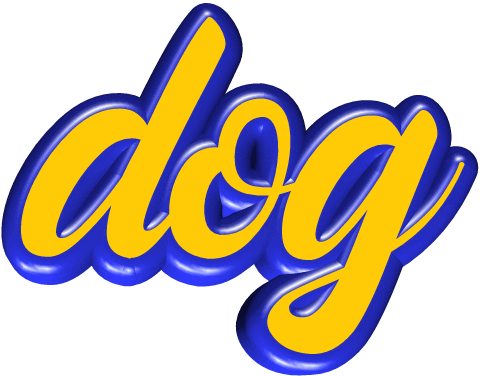 dog text Sticker