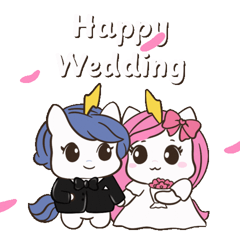 Happily Ever After Wedding Day Sticker by Brave Unicorn