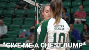 celebration chest bump GIF by EMU Athletics
