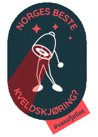 Vassfjellet-Vinterpark night skiing lys vassfjellet Sticker