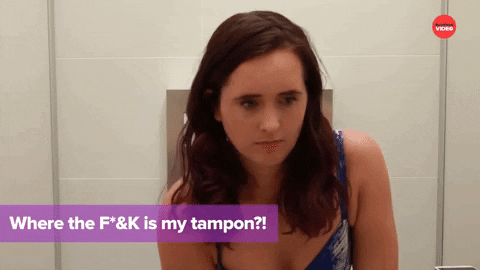 Bathroom Tampon GIF by BuzzFeed