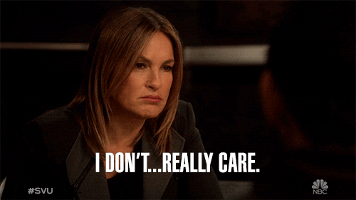I Dont Really Care Season 20 GIF by Law & Order