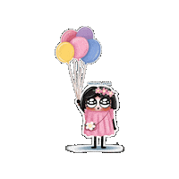 Hoorydraw birthday ballon عيد ميلاد حوري درو Sticker