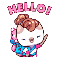 Cat Hello Sticker by Mino Games
