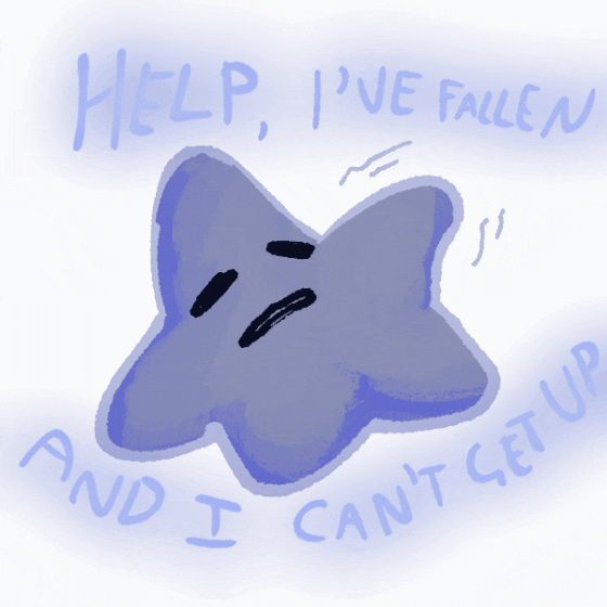 studioscintilla star fall help get up GIF