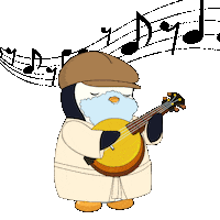 Sing Rock And Roll Sticker by Pudgy Penguins