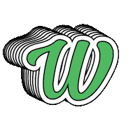 W Sticker by Weedly