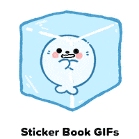 Freezing Ice Cube Sticker by Sticker Book iOS GIFs