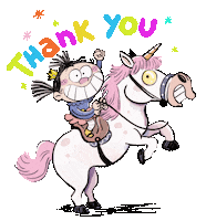 EditionsAuzou thank you merci bd cheval Sticker
