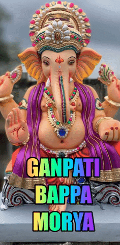 Ganesh Chaturthi Ganpati Bappa Morya GIF by SanBharti Digital