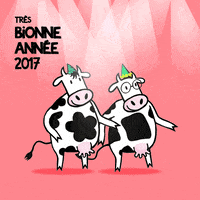 les2vaches new year bonne annee GIF