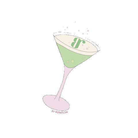 byrotation drink cocktail green drink rent fashion Sticker