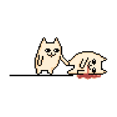 cats die STICKER by imoji